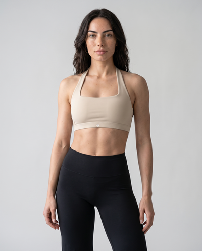 AURA FLXSCULPT™ Halter Top — Ivory