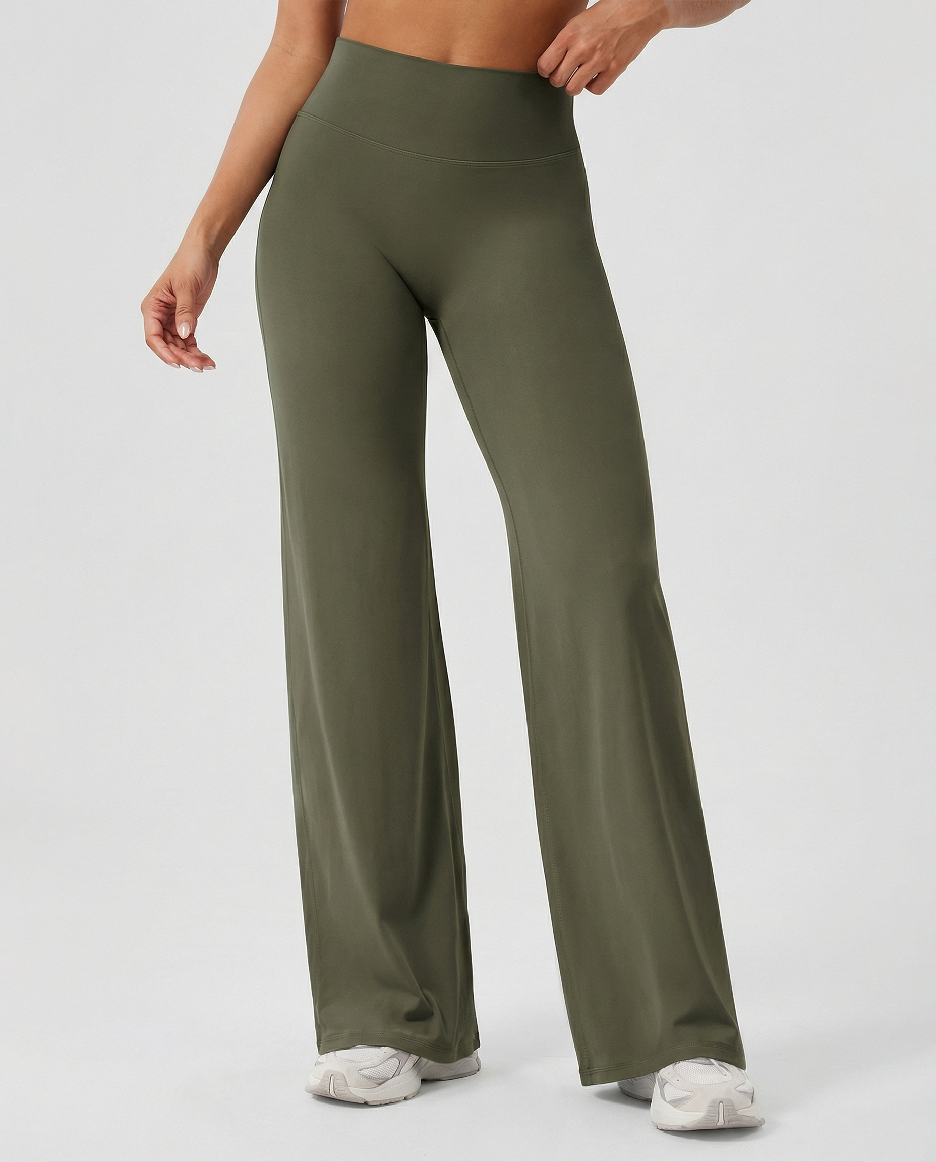 AURA FLXSCULPT™ V-Waist Flare Legginsy — Oliva